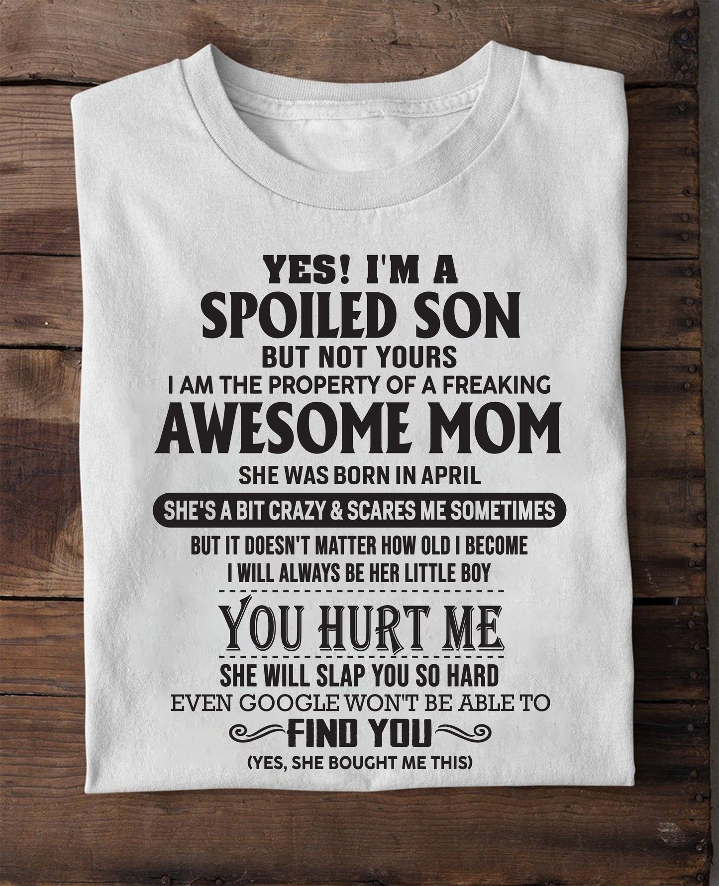 April - Awesome Mom - Perfect gift for son From Mom - virgo04 (SKU-MS01-04)