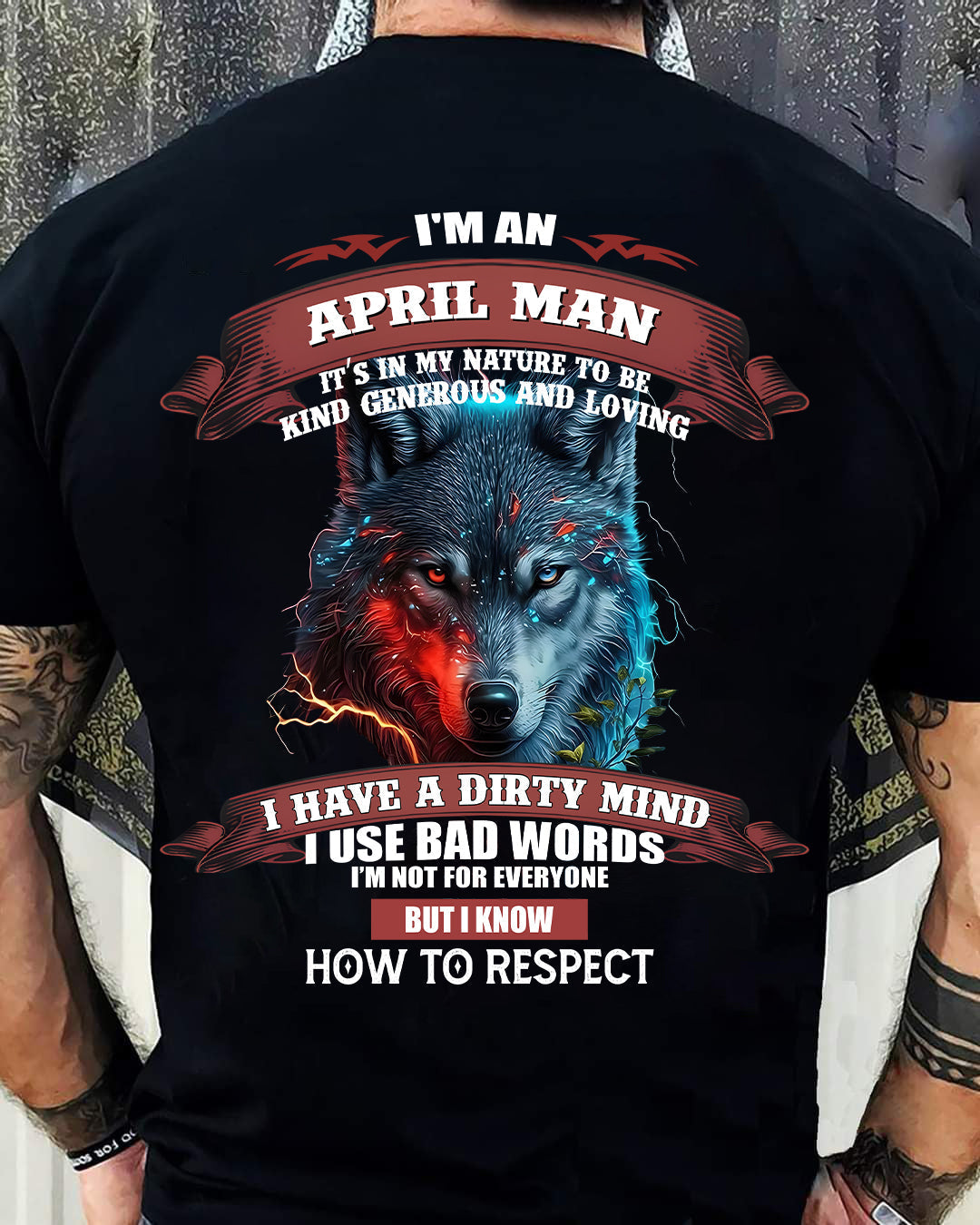 APRIL - KNOW HOW TO RESPECT - BIRTHDAY T-SHIRT FOR MEN - Virgo04 (SKU12-162-04)