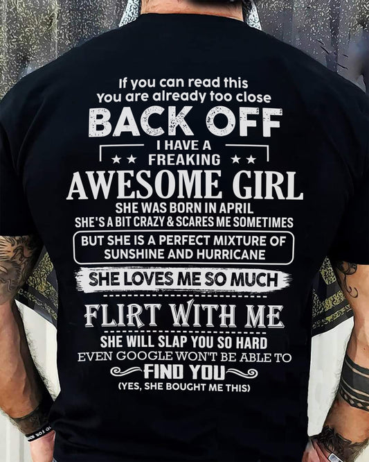 April ??? Awesome Girlfriend Born In April ??? Special gift for your Boyfriend ??? From Wife Virgo04 (SKU06-17-04)