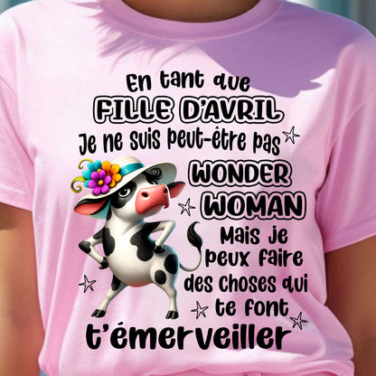 AVRIL SHIRT Je ne suis peut-être pas WONDER WOMAN - Virgo04 (SKU2605-39-04)