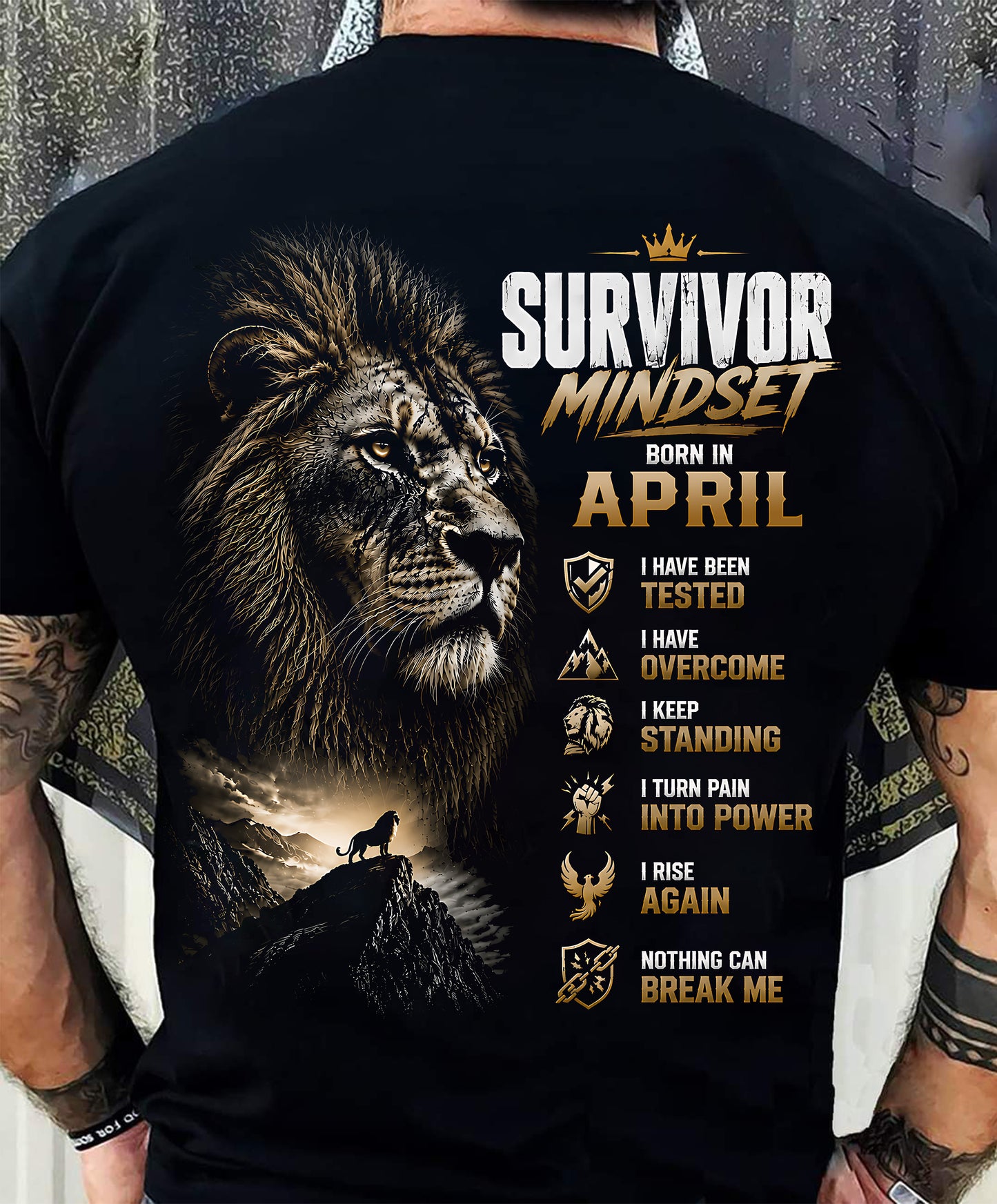 APRIL SHIRT Survivor Mindset - For Men - Virgo04 (SKU2608-659-04)