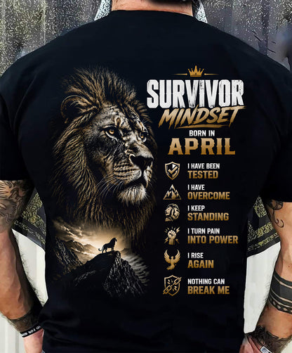 APRIL SHIRT Survivor Mindset - For Men - Virgo04 (SKU2608-659-04)