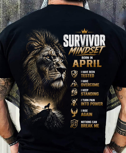 APRIL SHIRT Survivor Mindset - For Men - Virgo04 (SKU2608-659-04)