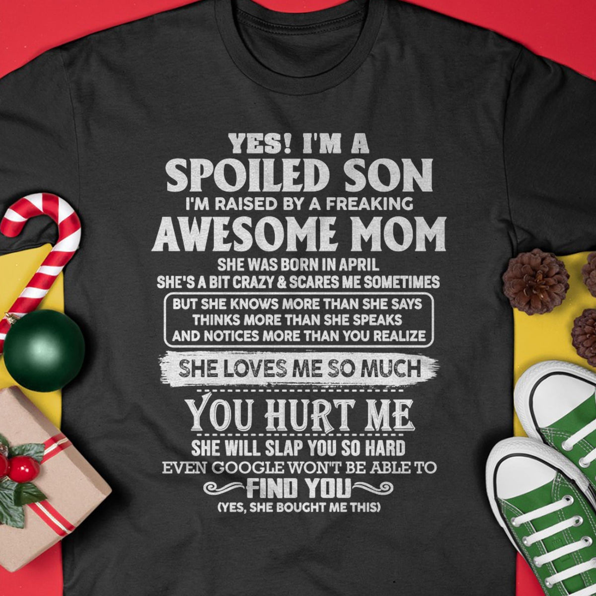 April - Awesome Mom - Perfect Gift For Spoiled Son From Mom - virgo04 (SKU05-47-04)