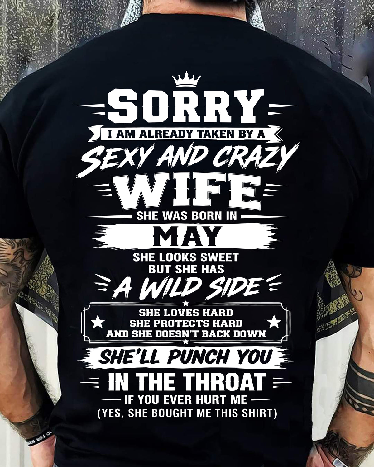 MAY SHIRT Sexy And Crazy Wife - To Wife - From Husband - Virgo05 (SKU2609-257-05)