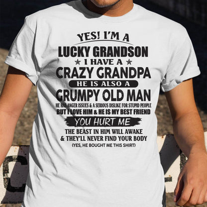 LUCKY GRANDSON OF CRAZY GRANDPA -  PERFECT GIFT FROM GRANDPA - virgo00 (SKU12-145-00)