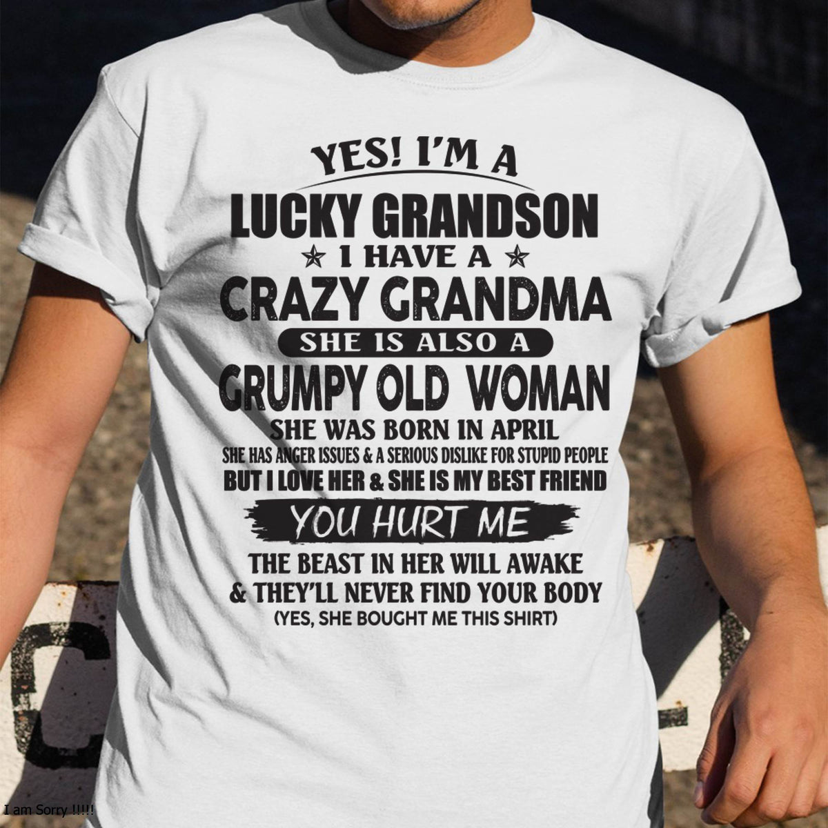 APRIL - LUCKY GRANDSON OF CRAZY GRANDMA -  FROM GRANDMA - virgo04 (SKU10-173-04)