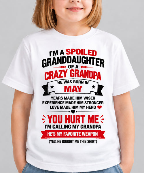 MAY SHIRT Grandpa Is A Hero - From Grandpa - To Granddaughter - Virgo05 (SKU2609-354-05)