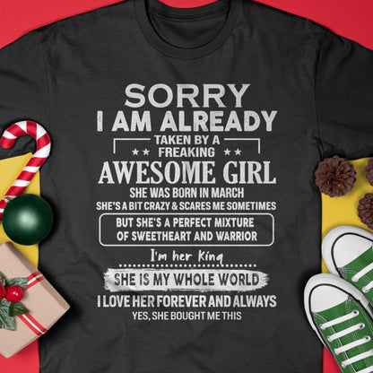 March - Awesome Girl - Perfect Gift For Boyfriend, Husband From Wife - Virgo03 (SKU04-86MT-03)