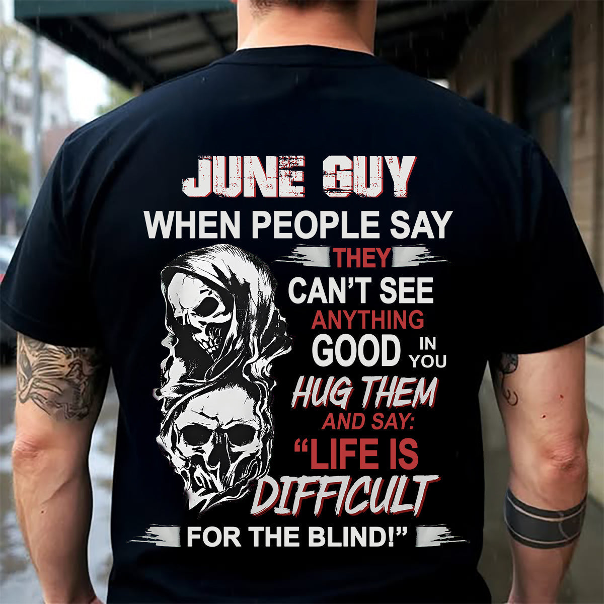JUNE -  HUG THEM AND SAY... - BIRTHDAY T-SHIRT FOR MEN - Virgo06 (SKU12-253-06)