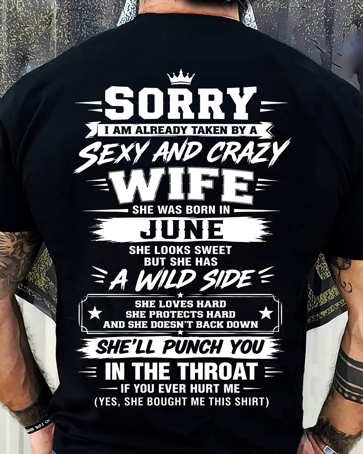 JUNE SHIRT Sexy And Crazy Wife - To Wife - From Husband - Virgo06 (SKU2609-257-06)