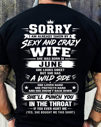 JUNE SHIRT Sexy And Crazy Wife - To Wife - From Husband - Virgo06 (SKU2609-257-06)