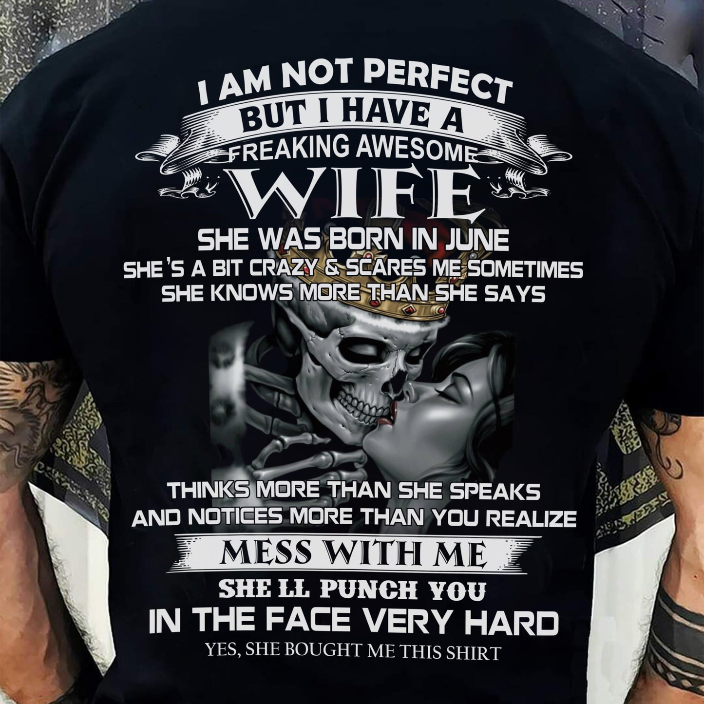 June - I Am Not Perfect But I Have A Freaking Awesome Wife - Gift For Husband From Wife - Virgo06 (SKU06-34-06)