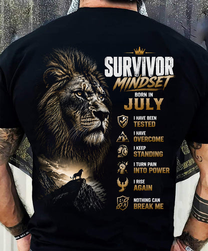 JULY SHIRT Survivor Mindset - For Men - Virgo07 (SKU2608-659-07)