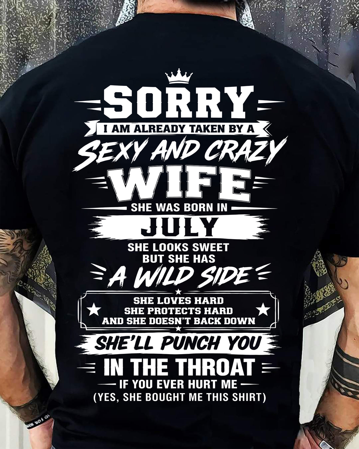 JULY SHIRT Sexy And Crazy Wife - To Wife - From Husband - Virgo07 (SKU2609-257-07)