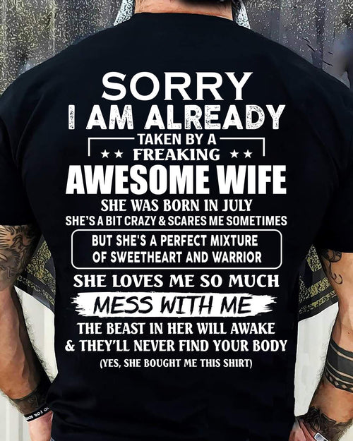 Wife July - Perfect gift for husband From Wife - Virgo07 (SKU68-86-07)