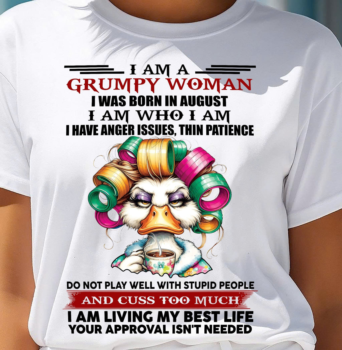 AUGUST - GRUMPY WOMAN - BIRTHDAY SHIRT FOR WOMEN - FMA / Virgo08 (SKU26T-01-22-08)