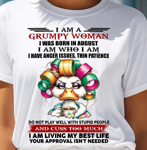 AUGUST - GRUMPY WOMAN - BIRTHDAY SHIRT FOR WOMEN - FMA / Virgo08 (SKU26T-01-22-08)