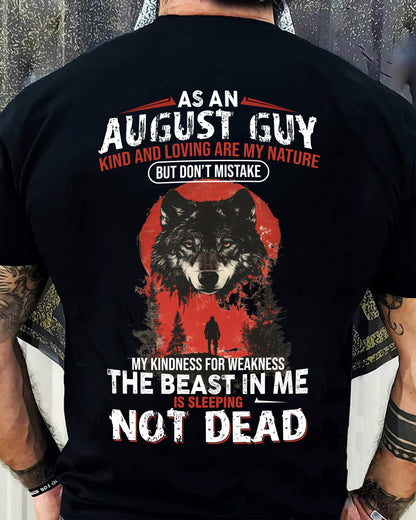 AUGUST - KIND AND LOVING ARE MY NATURE - BIRTHDAY T-SHIRT FOR MEN - Virgo08 (SKU26T-01-17-08)