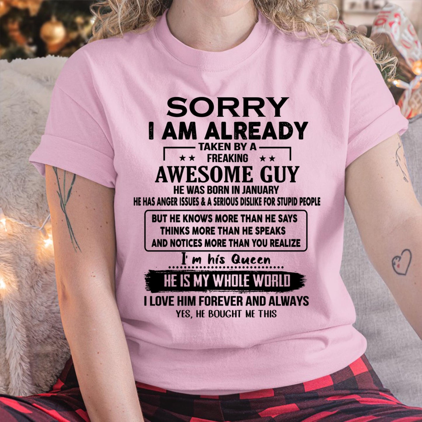 January - Awesome Guy - Perfect gift for your girlfriend or wife From Husband - Virgo01  (SKUT08-11-01)
