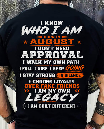 AUGUST SHIRT Who I Am - For Men - Virgo08 (SKU2608-648-08)