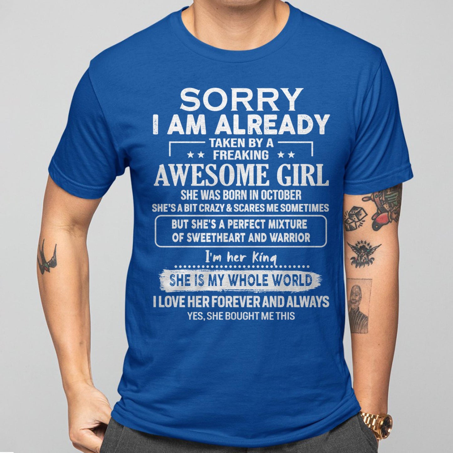 October - Awesome Girl - Perfect Gift For Your Boyfriend, Husband From Wife - Virgo10 (SKU04-86MT-10)