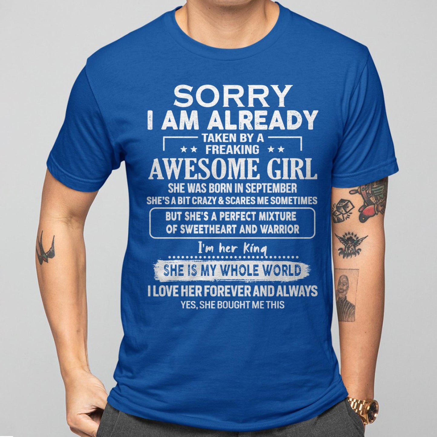 September - Awesome Girl - Perfect Gift For Your Boyfriend, Husband From Wife - Virgo09 (SKU04-86MT-09)