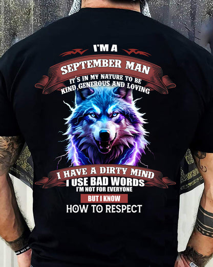 SEPTEMBER - KNOW HOW TO RESPECT - BIRTHDAY T-SHIRT FOR MEN - Virgo09 (SKU12-312-09)