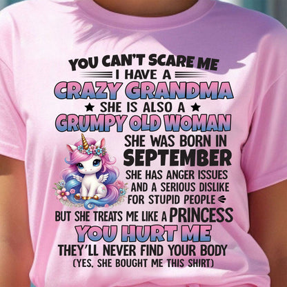 SEPTEMBER - YOU CAN'T SCARE ME - GIFT FROM GRANDMA - virgo09 (SKU09-106-09)