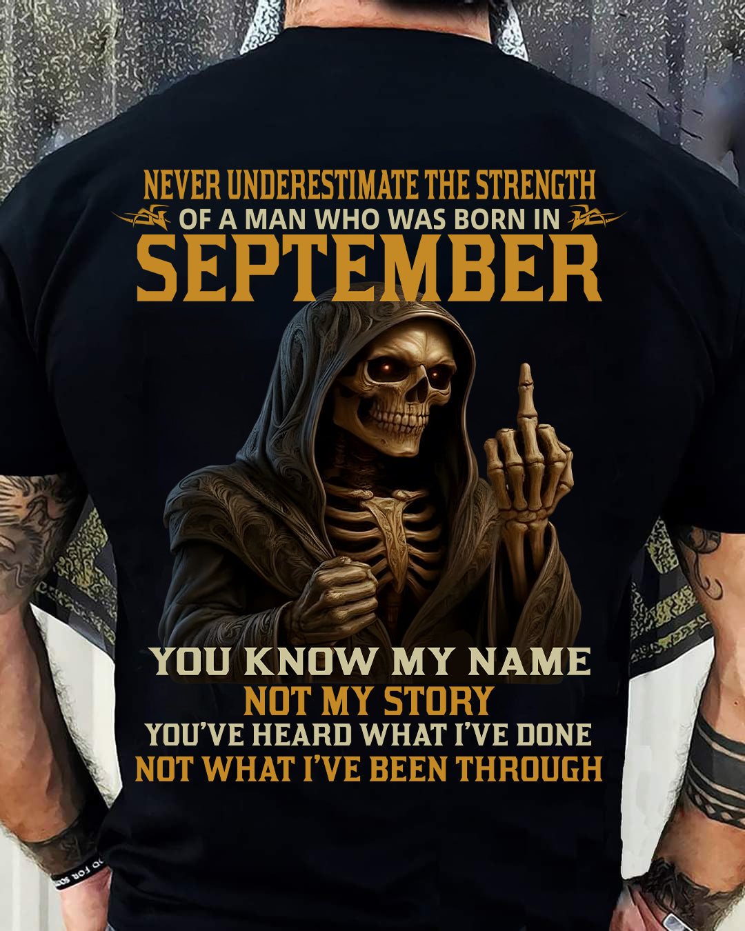 SEPTEMBER - NEVER UNDERESTIMATE - BIRTHDAY T-SHIRT FOR MEN - Virgo09 (SKU26T-01-06-09)