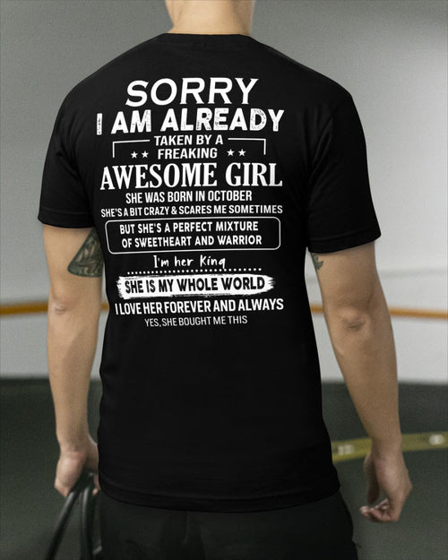 October - Awesome girl - Perfect gift for your boyfriend - (SKU04-86-10) - From Wife Virgo10