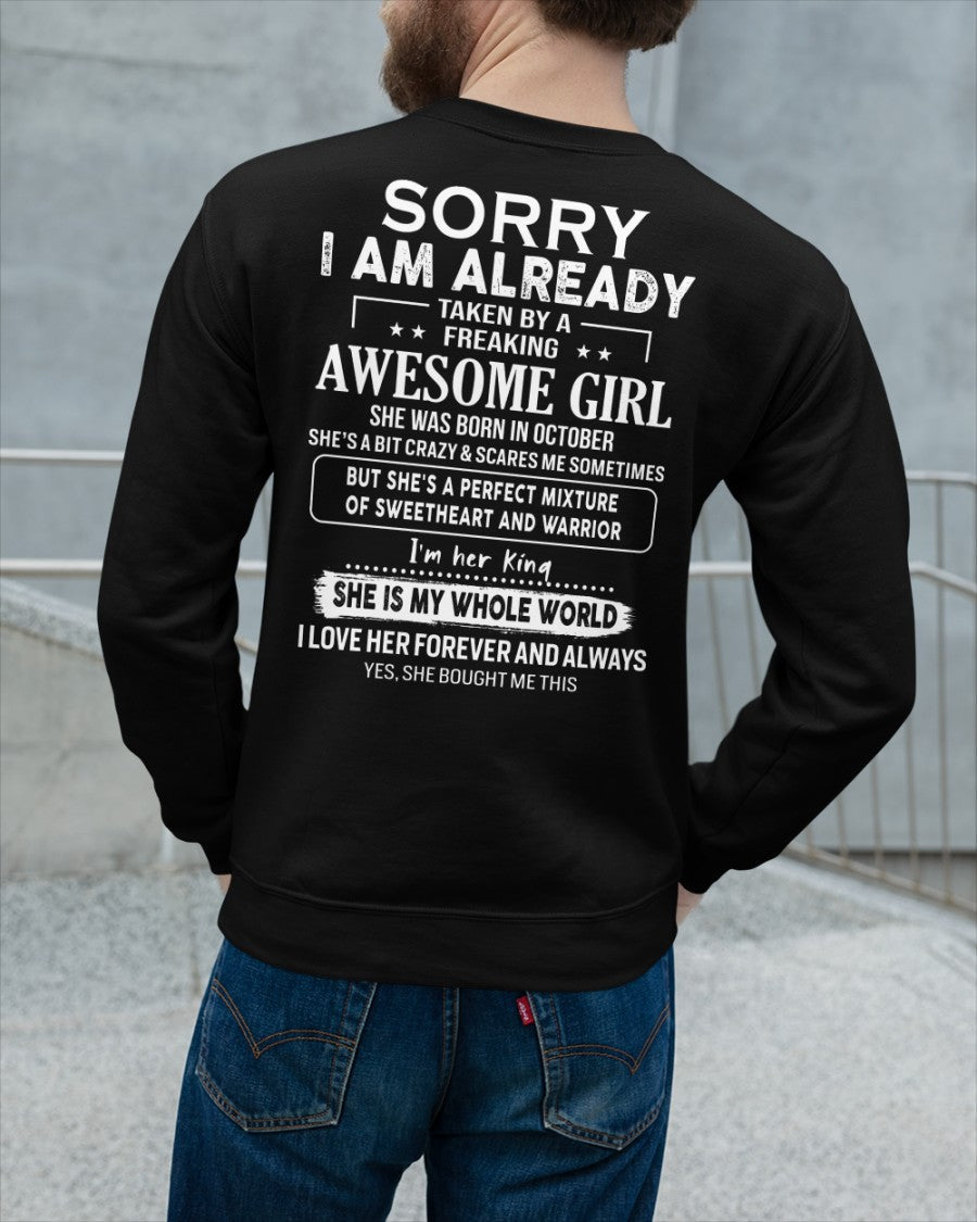 October - Awesome girl - Perfect gift for your boyfriend - (SKU04-86-10) - From Wife Virgo10
