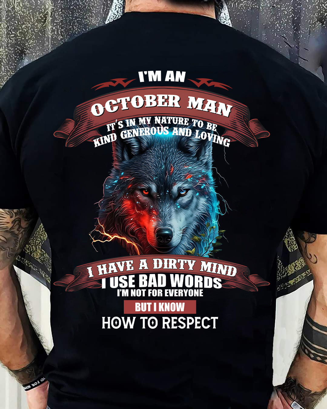 OCTOBER - KNOW HOW TO RESPECT - BIRTHDAY T-SHIRT FOR MEN - Virgo10 (SKU12-162-10)