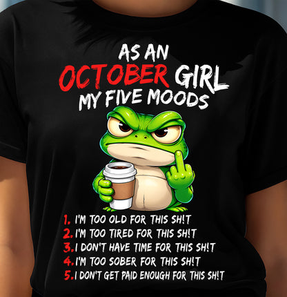 OCTOBER SHIRT October Girl, My 5 Moods - For Women - Virgo10 (SKU2610-03-10)