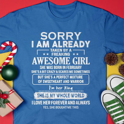 February - Awesome Girl - Perfect Gift For Your Boyfriend, Husband From Wife - Virgo02 (SKU04-86-02)