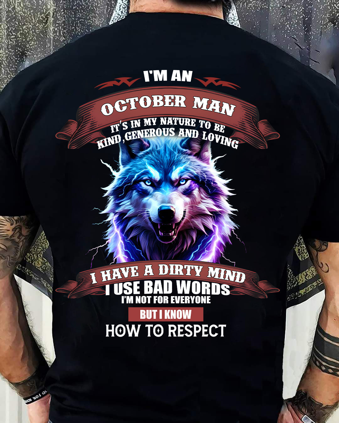 OCTOBER - KNOW HOW TO RESPECT - BIRTHDAY T-SHIRT FOR MEN - Virgo10 (SKU12-312-10)