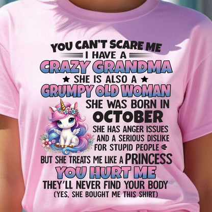 OCTOBER - YOU CAN'T SCARE ME - GIFT FROM GRANDMA - virgo10 (SKU09-106-10)