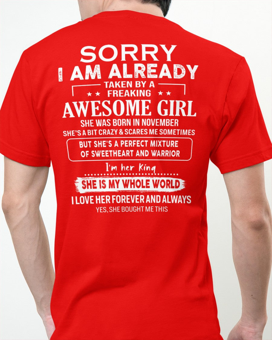 November - Awesome girl - Perfect gift for your boyfriend - (SKU04-86-11) - From Wife Virgo11