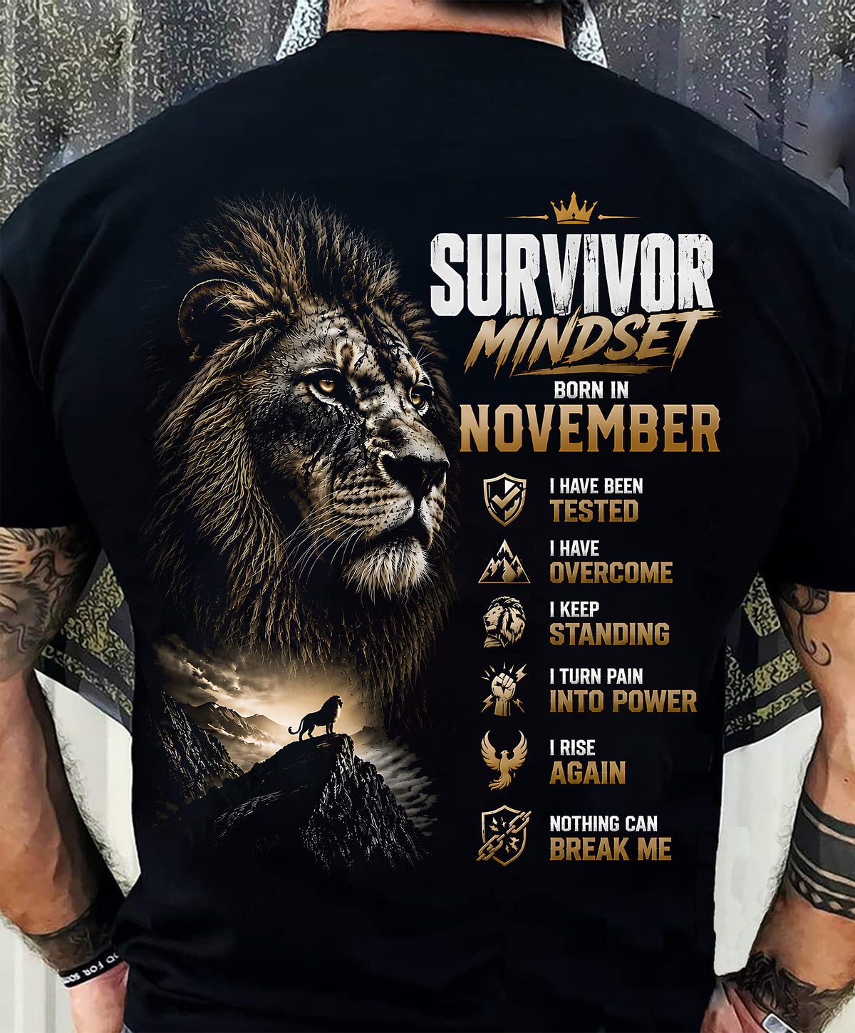 NOVEMBER SHIRT Survivor Mindset - For Men - Virgo11 (SKU2608-659-11)