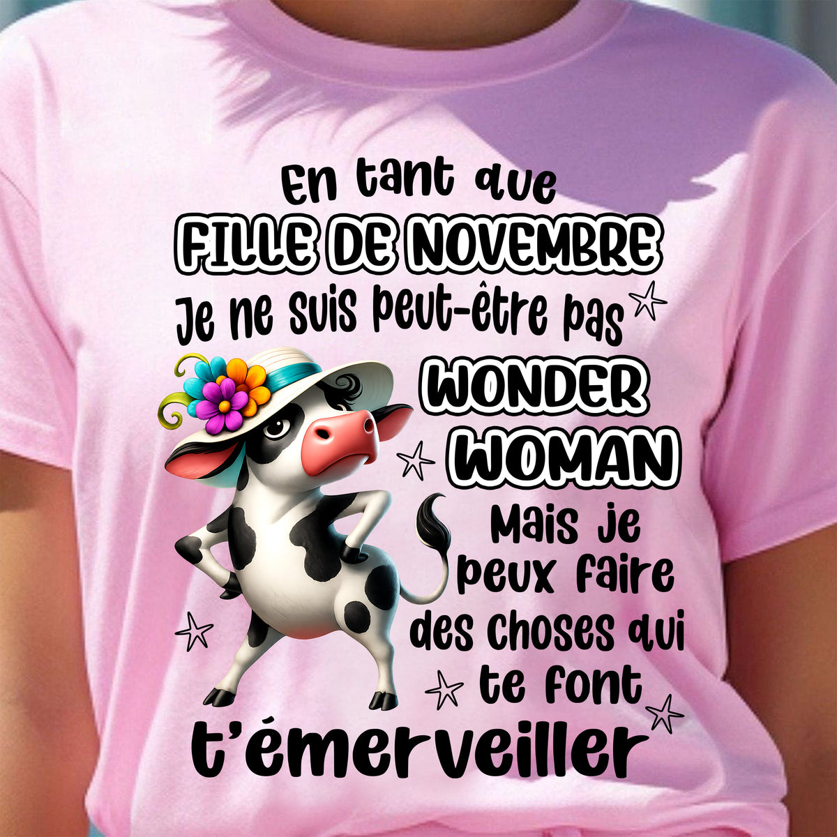 NOVEMBRE SHIRT Je ne suis peut-être pas WONDER WOMAN - Virgo11 (SKU2605-39-11)