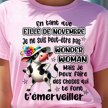 NOVEMBRE SHIRT Je ne suis peut-être pas WONDER WOMAN - Virgo11 (SKU2605-39-11)