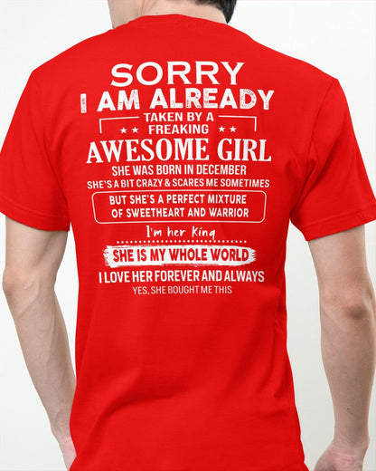 December - Awesome girl - Perfect gift for your boyfriend - (SKU04-86-12) - From Wife Virgo12