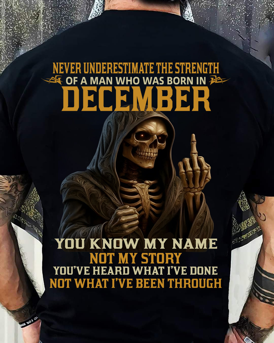 DECEMBER - NEVER UNDERESTIMATE - BIRTHDAY T-SHIRT FOR MEN - Virgo12 (SKU26T-01-06-12)