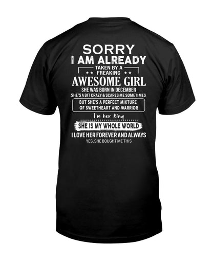December - Awesome girl - Perfect gift for your boyfriend - (SKU04-86-12) - From Wife Virgo12