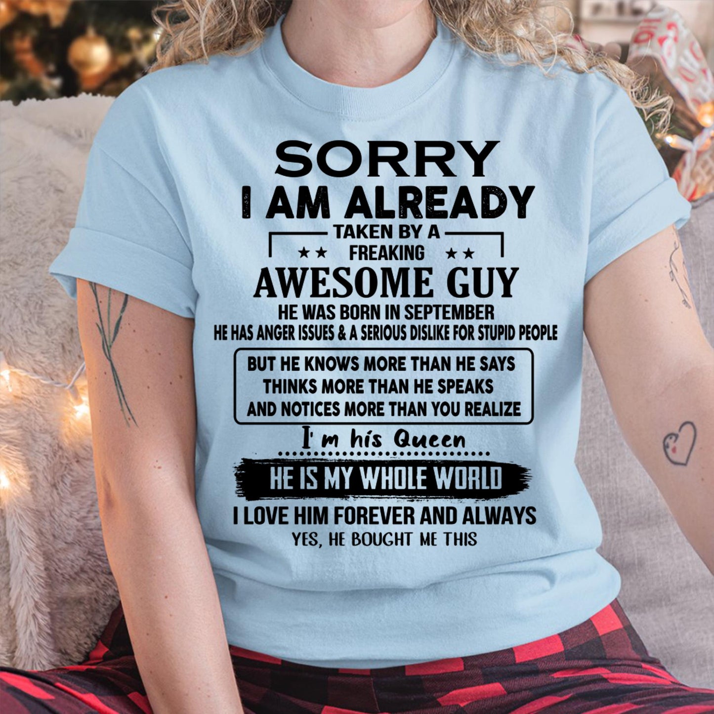 September - Awesome Guy - Perfect gift for your girlfriend or wife  From Husband - Virgo09 (SKUT08-11-09)