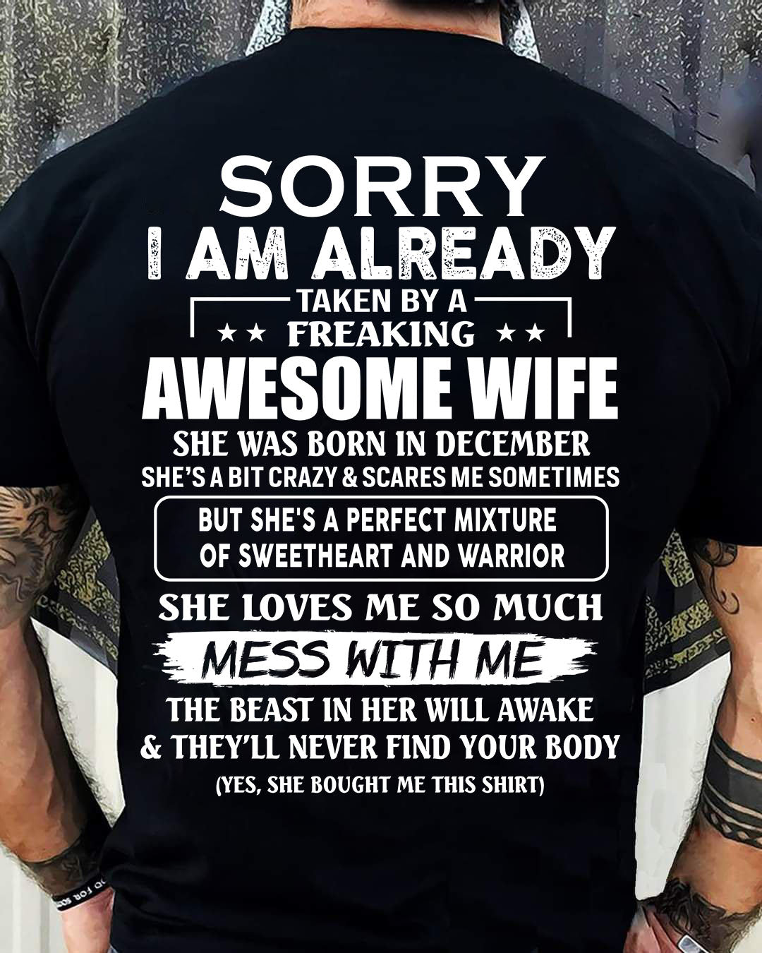Wife December - Perfect gift for husband From Wife - Virgo12 (SKU68-86-12)