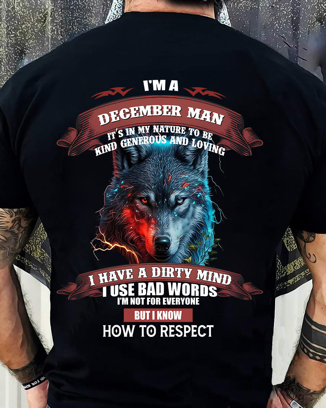 DECEMBER - KNOW HOW TO RESPECT - BIRTHDAY T-SHIRT FOR MEN - Virgo12 (SKU12-162-12)