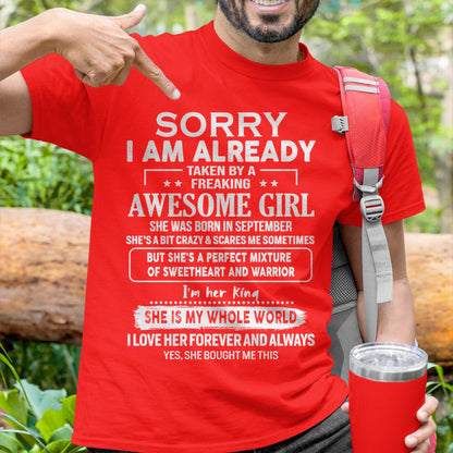 September - Awesome Girl - Perfect Gift For Your Boyfriend, Husband From Wife - Virgo09 (SKU04-86MT-09)