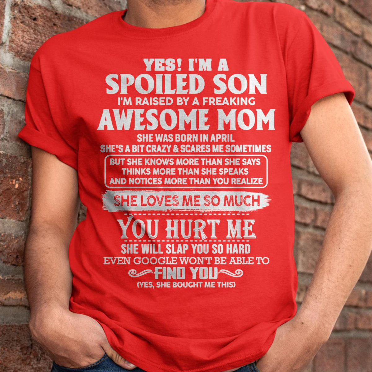 April - Awesome Mom - Perfect Gift For Spoiled Son From Mom - virgo04 (SKU05-47-04)