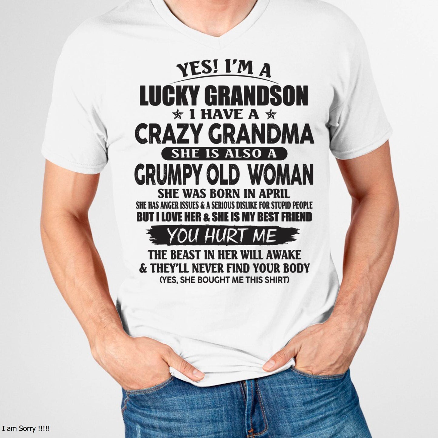APRIL - LUCKY GRANDSON OF CRAZY GRANDMA -  FROM GRANDMA - virgo04 (SKU10-173-04)